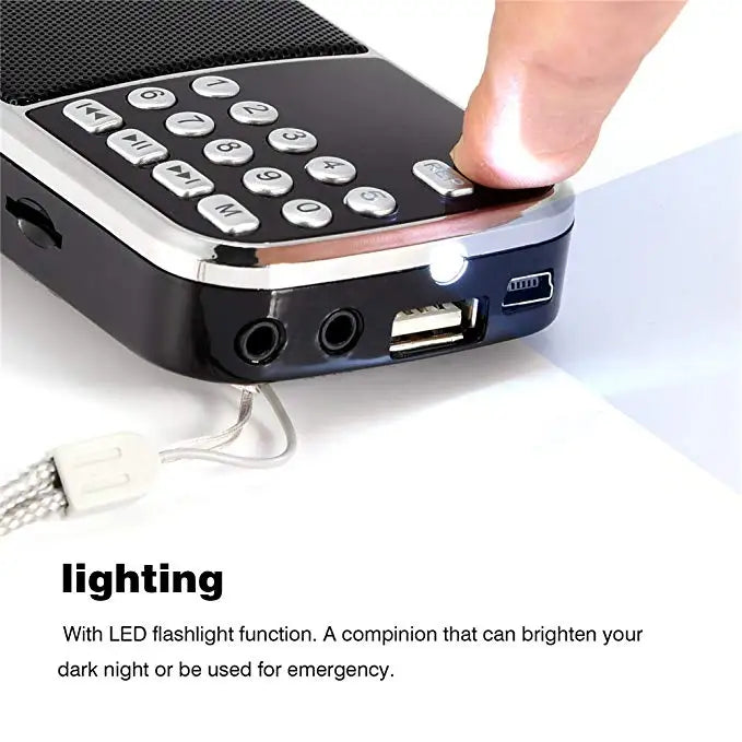 Portable Outdoor Speaker MP3 Audio Music Player Amplifier Support Flashlight AUX USB TF FM Radio Multifunctional Loudspeaker