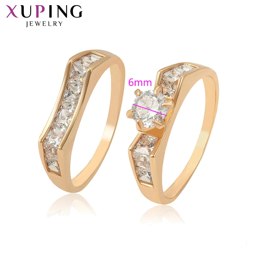Xuping Jewelry Romantic Lovely Couple Ring for Women Exquisite or Vintage Engagement  Simple Gifts 16206