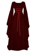 New Women Fashion Vintage Style Women Medieval Dress Gothic Dress Floor Length Women Cosplay Dress Retro Long Gown Dress