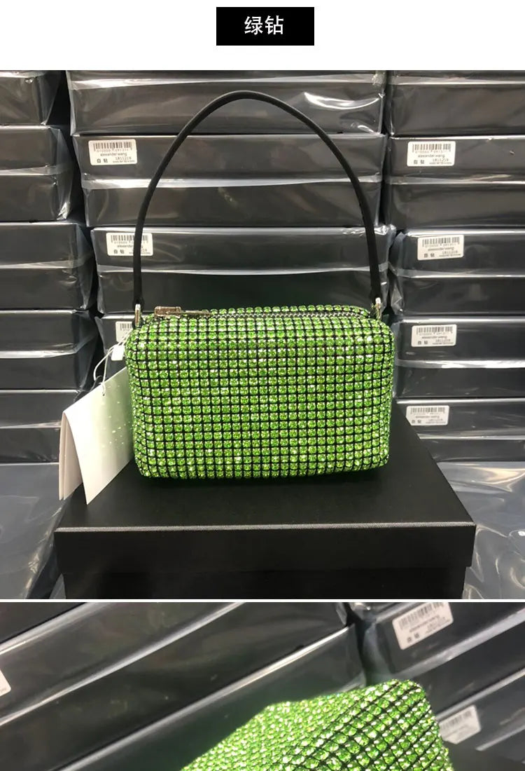 New Luxury Brand Designer Women Bags Rhinestone Bag Biling Flashing Diamond Full Bags Female Underarm Bag