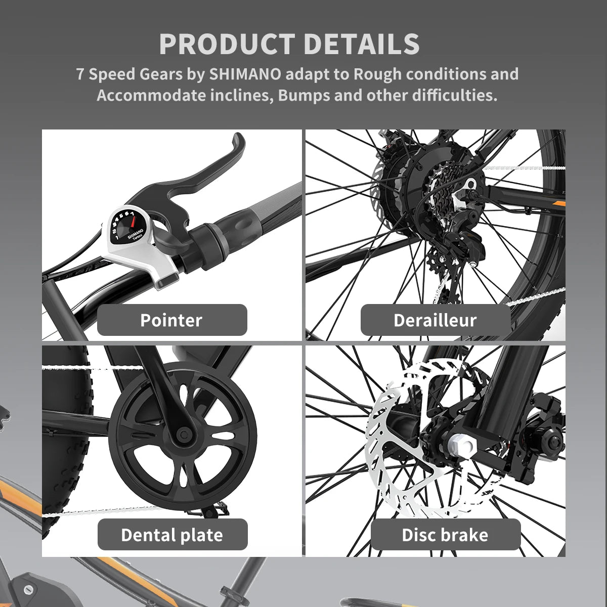 AOSTIRMOTOR S07-B 48V 13Ah Lithium Battery 750W Motor Ebike Electric Mountain Bicycle