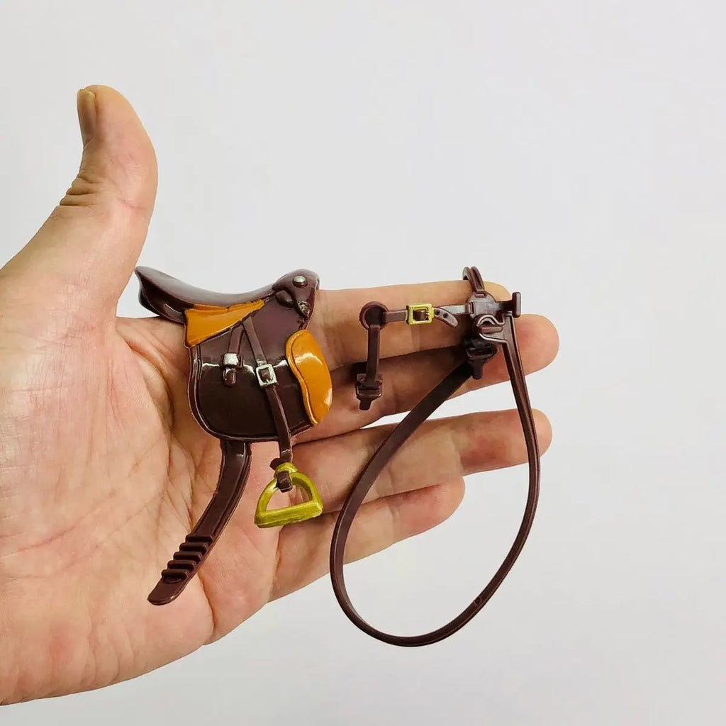 The dollhouse: simulation REINS saddle horse head riding supplies animal props mount model toy dolls
