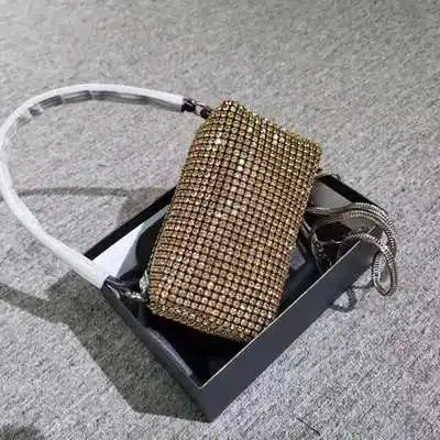 New Luxury Brand Designer Women Bags Rhinestone Bag Biling Flashing Diamond Full Bags Female Underarm Bag