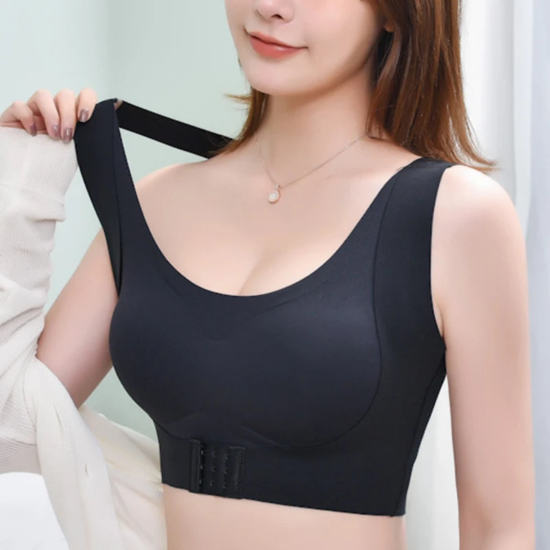 Women Sports Bras For Women Push Up Bra Posture Corrector Bralette Front Closure Female Underwear Cross Back Tops Top Women Bra