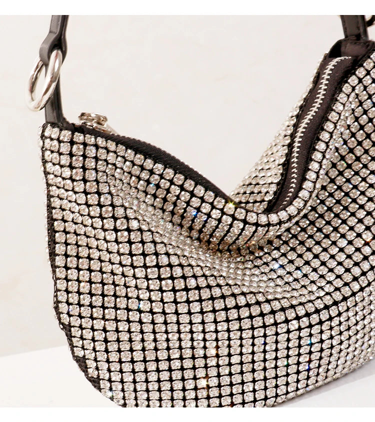 New Luxury Brand Designer Women Bags Rhinestone Bag Biling Flashing Diamond Full Bags Female Underarm Bag
