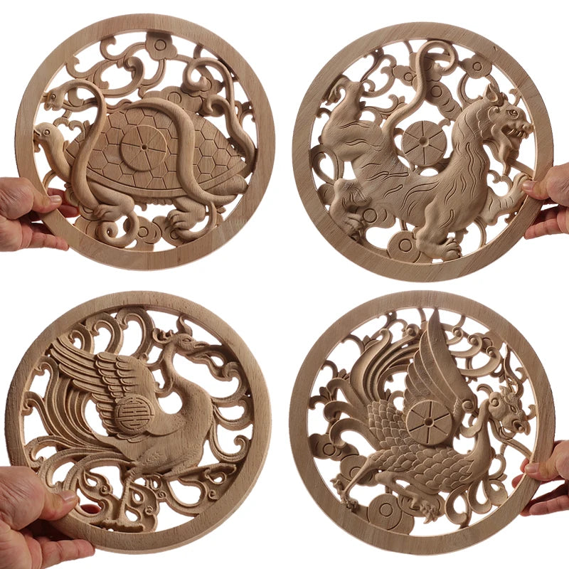 Furniture With Solid Wood Legs Carving Flower Sofa Seat TV Cabinet Feet No Paint Drop Ship Replace Home Decoration Accessories