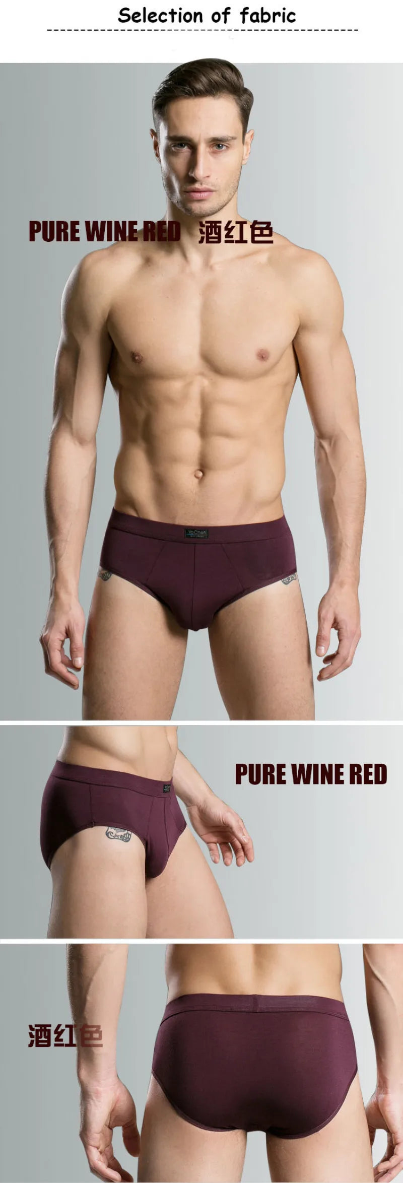 Modal Solid Breathable Man Underwear High Elasticity Fashion Yong Male Simple Style Breifs Sexy U Convex Bag Soft Underpants
