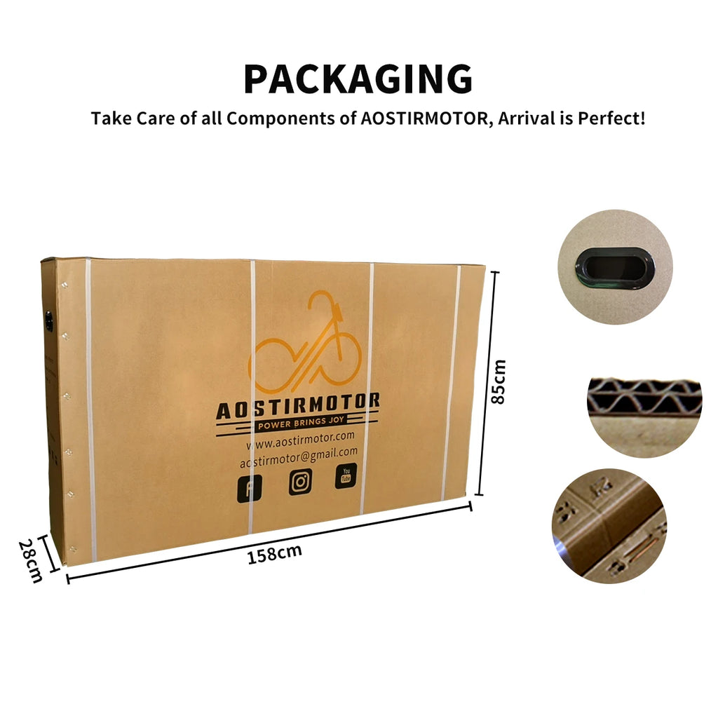 AOSTIRMOTOR S07-B 48V 13Ah Lithium Battery 750W Motor Ebike Electric Mountain Bicycle