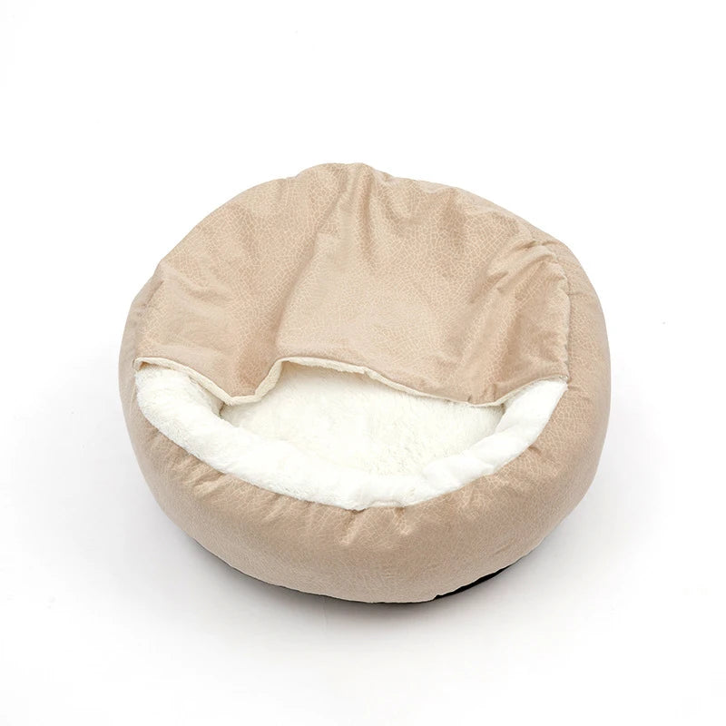 Benepaw Orthopedic Dog Bed With Hooded Blanket Winter Warm Waterproof Dirt Resistant Cat Puppy House Cuddler Machine Washable