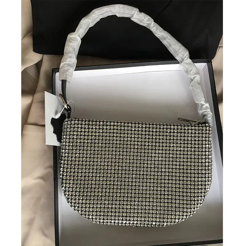 New Luxury Brand Designer Women Bags Rhinestone Bag Biling Flashing Diamond Full Bags Female Underarm Bag