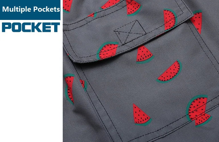 Quick-drying swimwear men beach shorts men's swimming trunks suit bath man holiday shorts quarter-print swimming trunk swimsuit