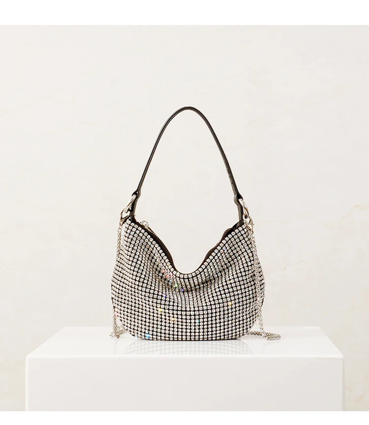 New Luxury Brand Designer Women Bags Rhinestone Bag Biling Flashing Diamond Full Bags Female Underarm Bag
