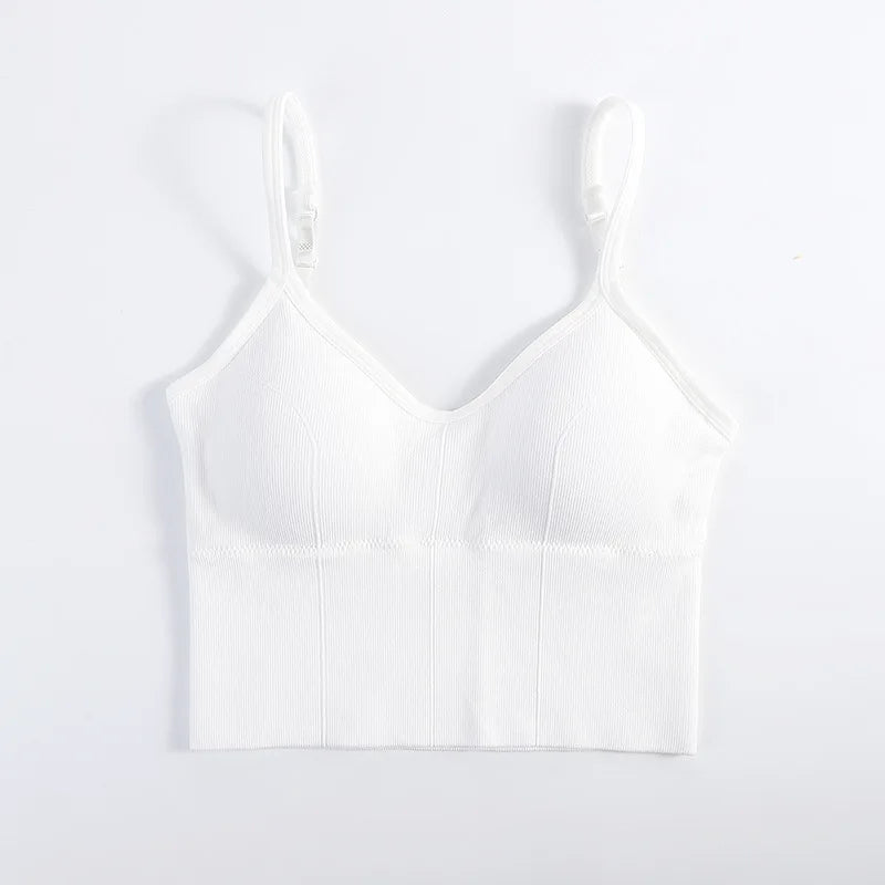 Bras Women Sexy Seamless Bra U Type Backless Bra Gym Running Push Up Bralette Padded Brassiere Women Fitness Sports Bra