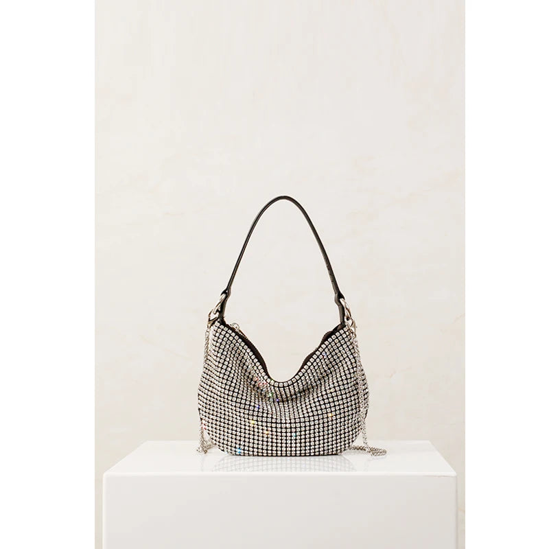New Luxury Brand Designer Women Bags Rhinestone Bag Biling Flashing Diamond Full Bags Female Underarm Bag