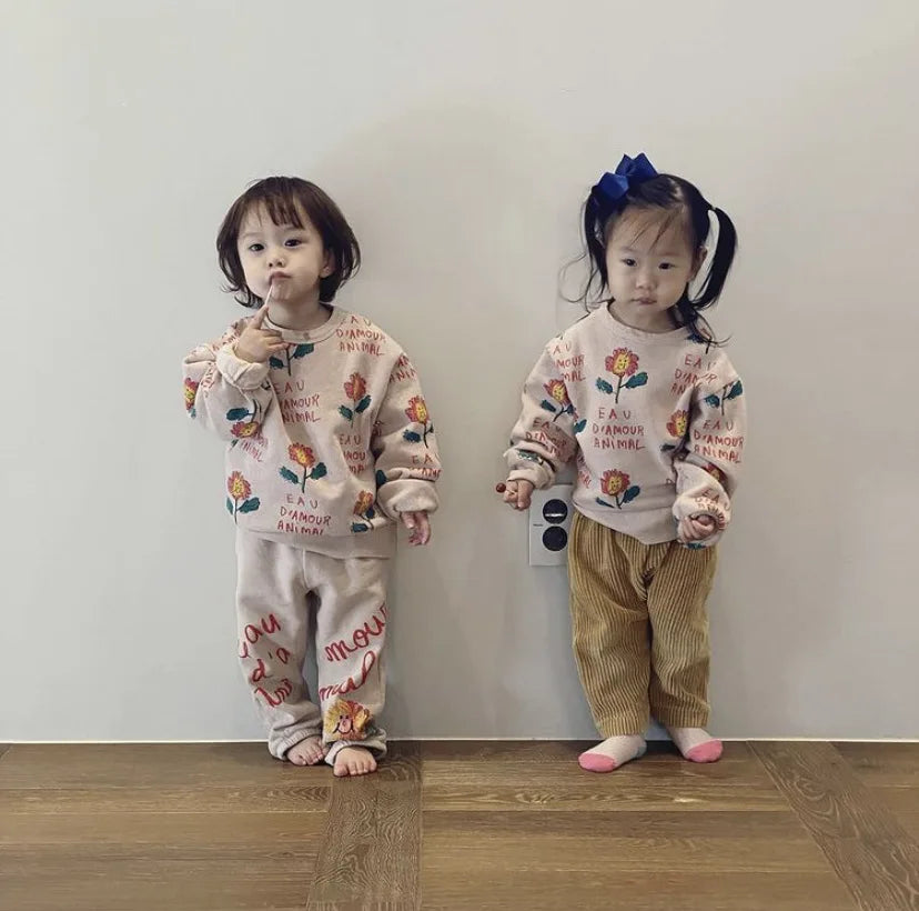 2024 Children Clothing Sets spring Sweatshirt+pants For Xxx Boys Girls Toddler Tracksuit Baby Outfit Designer Costumes