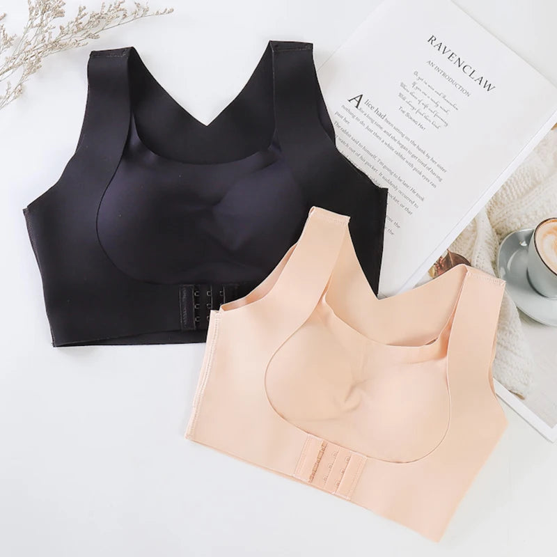 Women Sports Bras For Women Push Up Bra Posture Corrector Bralette Front Closure Female Underwear Cross Back Tops Top Women Bra