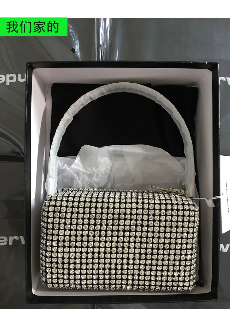 New Luxury Brand Designer Women Bags Rhinestone Bag Biling Flashing Diamond Full Bags Female Underarm Bag
