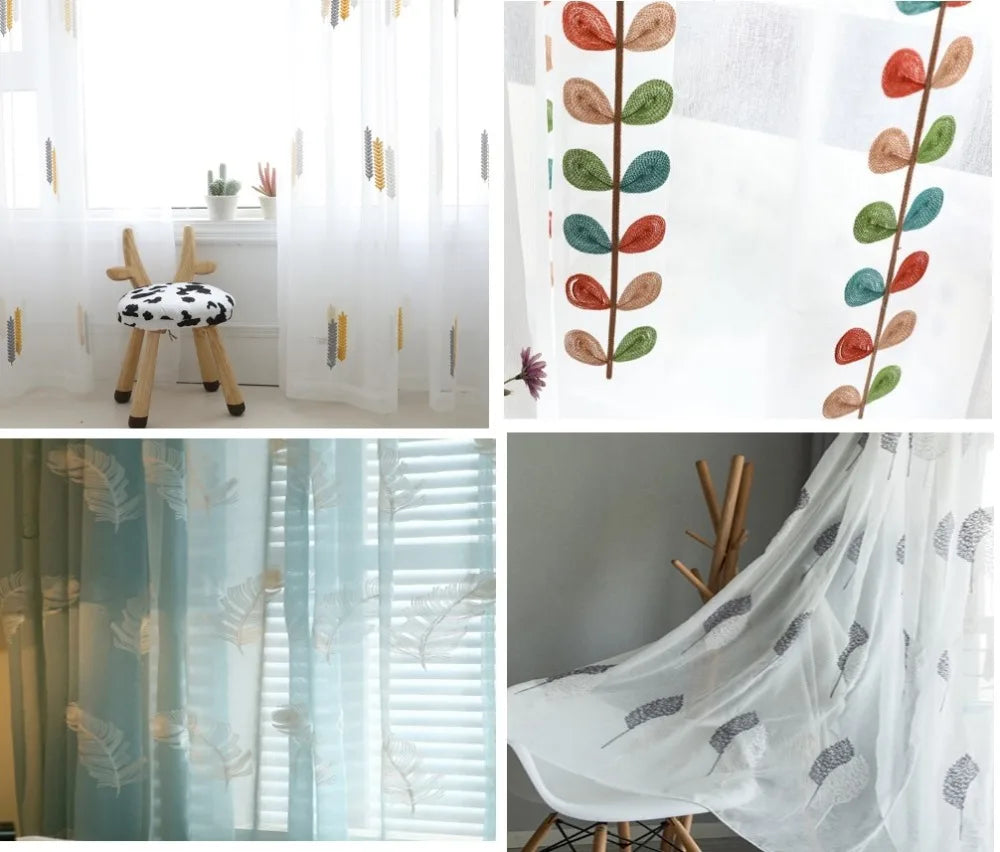 window Curtain sheer curtain product embroiders wave Europe type window gauze sitting room bedroom wave window curtains tulle
