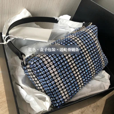 New Luxury Brand Designer Women Bags Rhinestone Bag Biling Flashing Diamond Full Bags Female Underarm Bag