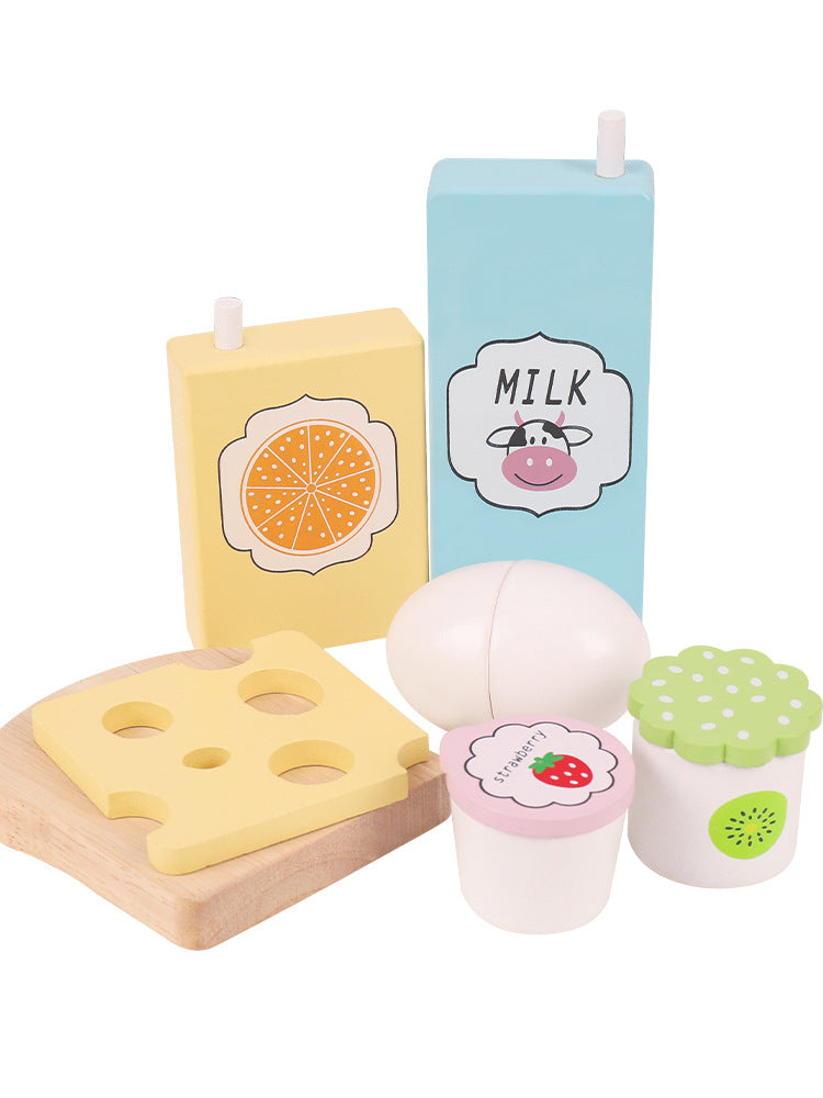Wooden Pretend Play Food Kitchen Toys Classic Cutting Cooking Set Kids HousePlay Educational Imitation Game Toys for Girls Boys