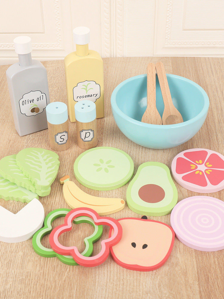 Wooden Pretend Play Food Kitchen Toys Classic Cutting Cooking Set Kids HousePlay Educational Imitation Game Toys for Girls Boys