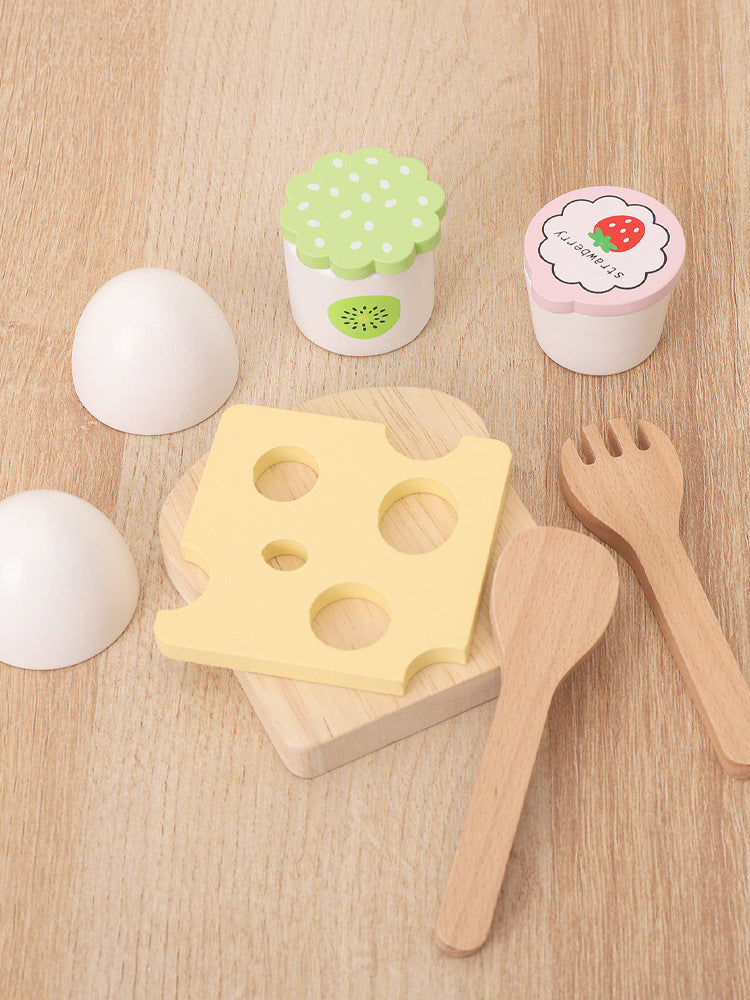 Wooden Pretend Play Food Kitchen Toys Classic Cutting Cooking Set Kids HousePlay Educational Imitation Game Toys for Girls Boys