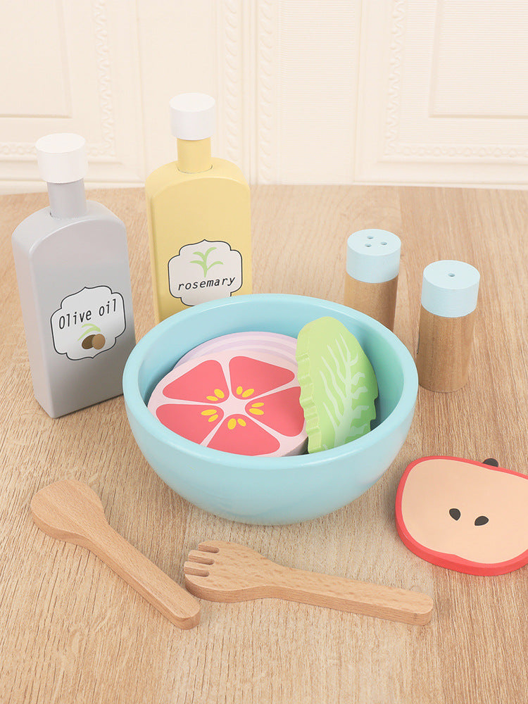 Wooden Pretend Play Food Kitchen Toys Classic Cutting Cooking Set Kids HousePlay Educational Imitation Game Toys for Girls Boys