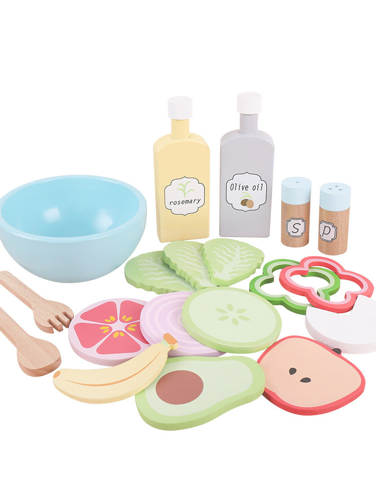 Wooden Pretend Play Food Kitchen Toys Classic Cutting Cooking Set Kids HousePlay Educational Imitation Game Toys for Girls Boys