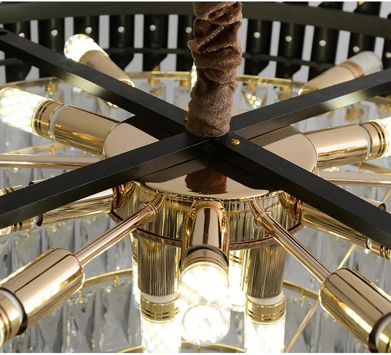 Luxury Modern Living Room Crystal Ceiling Chandelier Lighting Light Lustre Indoor Dining Bedroom Home Decor Hanging Pendant Lamp