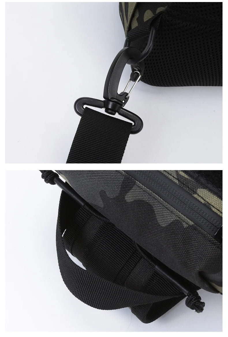 Men Chest Bag Molle Fanny Pack Outdoor Sport Fishing Hunting Camping Hiking Tactical Hook and Loop Fastener Sling Shoulder Bag