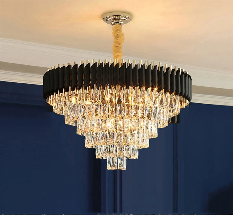 Luxury Modern Living Room Crystal Ceiling Chandelier Lighting Light Lustre Indoor Dining Bedroom Home Decor Hanging Pendant Lamp