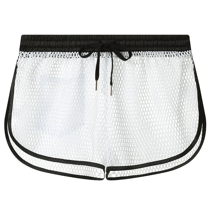 Men's Swimming Trunks Low Waist Board Shorts Mesh Breathable Swimsuit Shorts