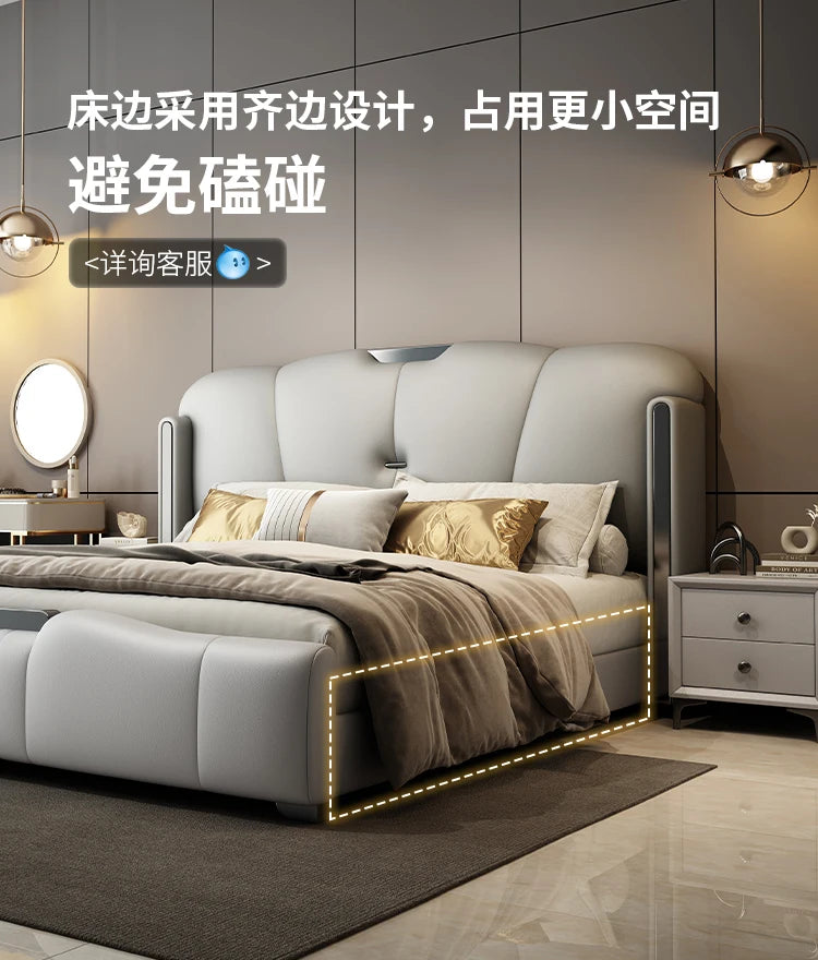 European Sleeping Bed Princess Platform Double Luxury Massage Bed Design Full Storage Sofa Letto Matrimoniale Trendy Furniture