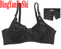 Bra 32-46 Women Lace bralette Sleepwear Brassiere Thin Cup B C D E F soutien gorge Black White Soft bandeau BIG BUST SEXU bh C27