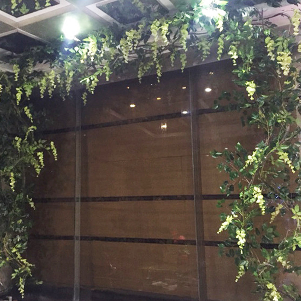 2/4pc 1.8M Wisteria Artificial Flowers Vine Garland Plants Wedding Arch Decoration Fake Plant Leaf Rattan Trailing Wall Flower