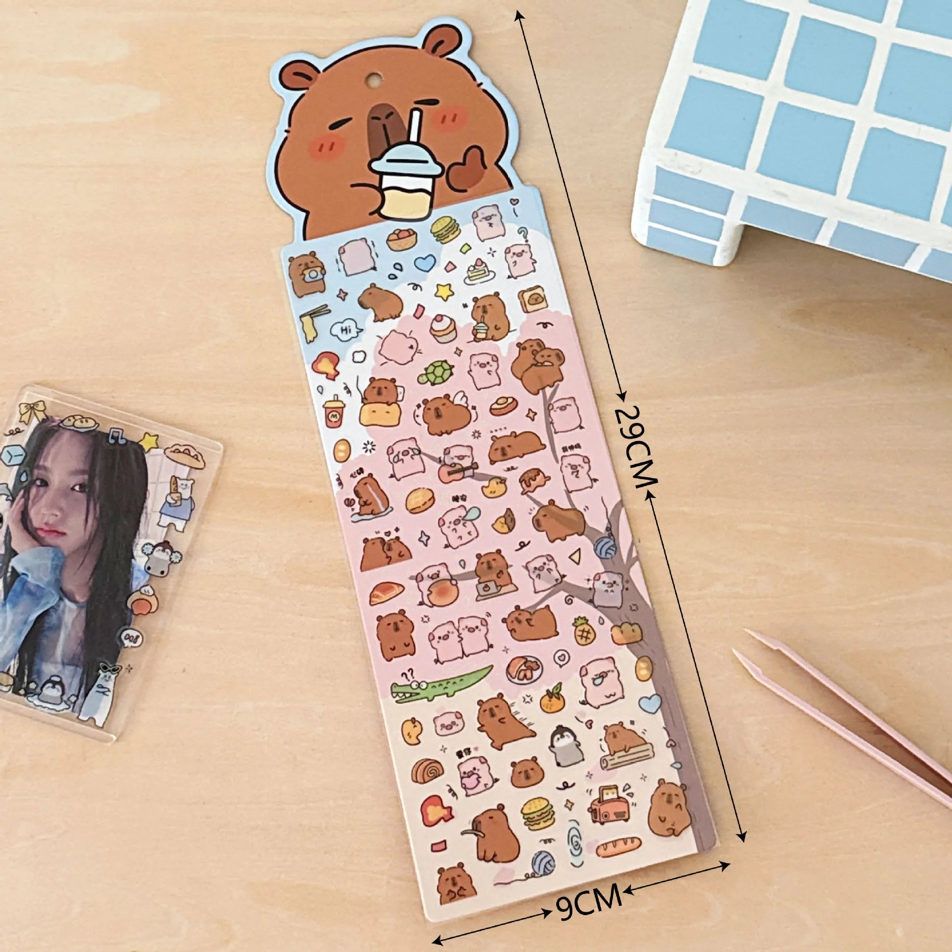 4 Sheets Stickers Cute Animal Handbooks Decorative Stickers Cute Fun Stickers