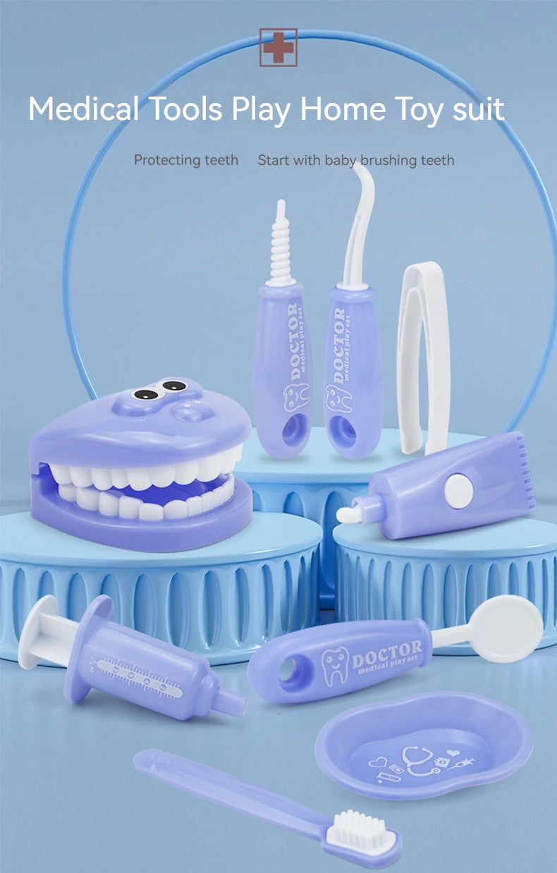 Children Montessori Toys Parent-child Interaction For Girl Boy Dentist Check Teeth Model Doctors Role Play Baby Kid Learning Toy