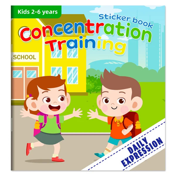 Montessori Toys Cartoon Sticker Books Focus on Potential Development Education Sticker Toys for Children 3-6Y
