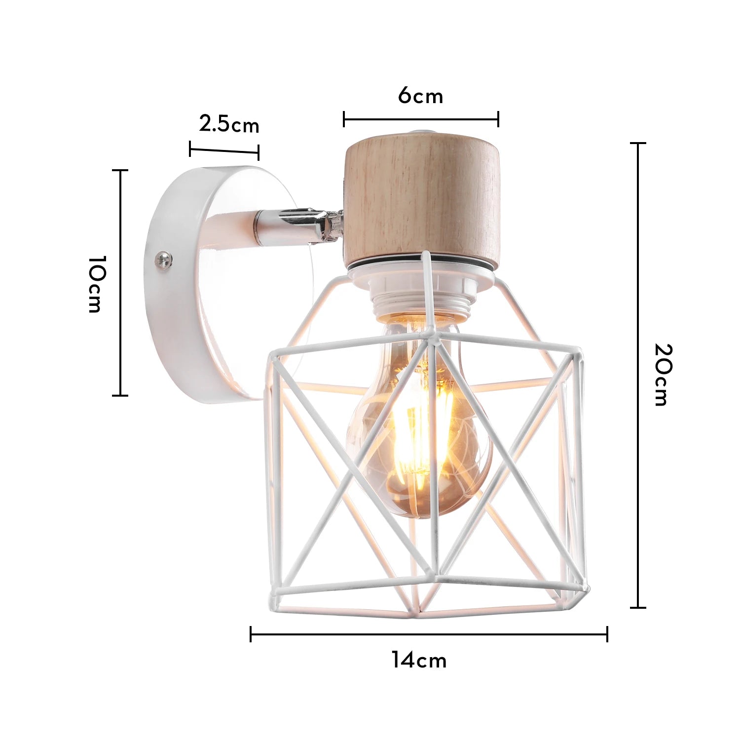 LED Wooden Wall Lights Vintage Wall Lamps Bedroom Bedside Lamp Shade Modern Wall Sconce for Kitchen Restaurant E27 Home Decor
