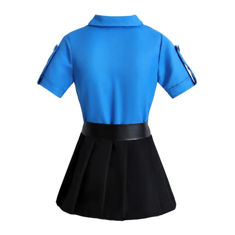 Police Role Play Dress Dressup Clothes  Police Officer Uniform Playsuits Halloween Performance Costumes