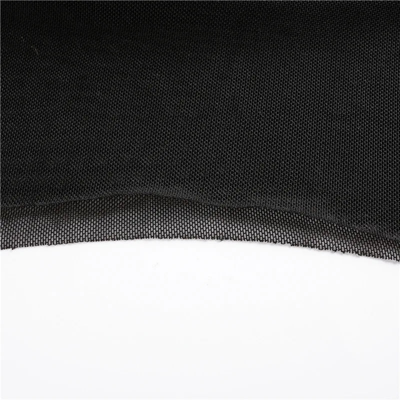 Hot Summer Sexy Top Ultra Short Perspective Round Neck Long Sleeve Solid Color Transparent T-shirt Women's Top