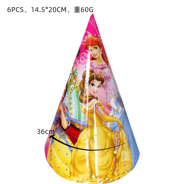 Princess Snow Queen Theme Disposable Tableware Decorations Kid Girl Birthday Party Supplies Princess Cup Plate Tablecloth Set