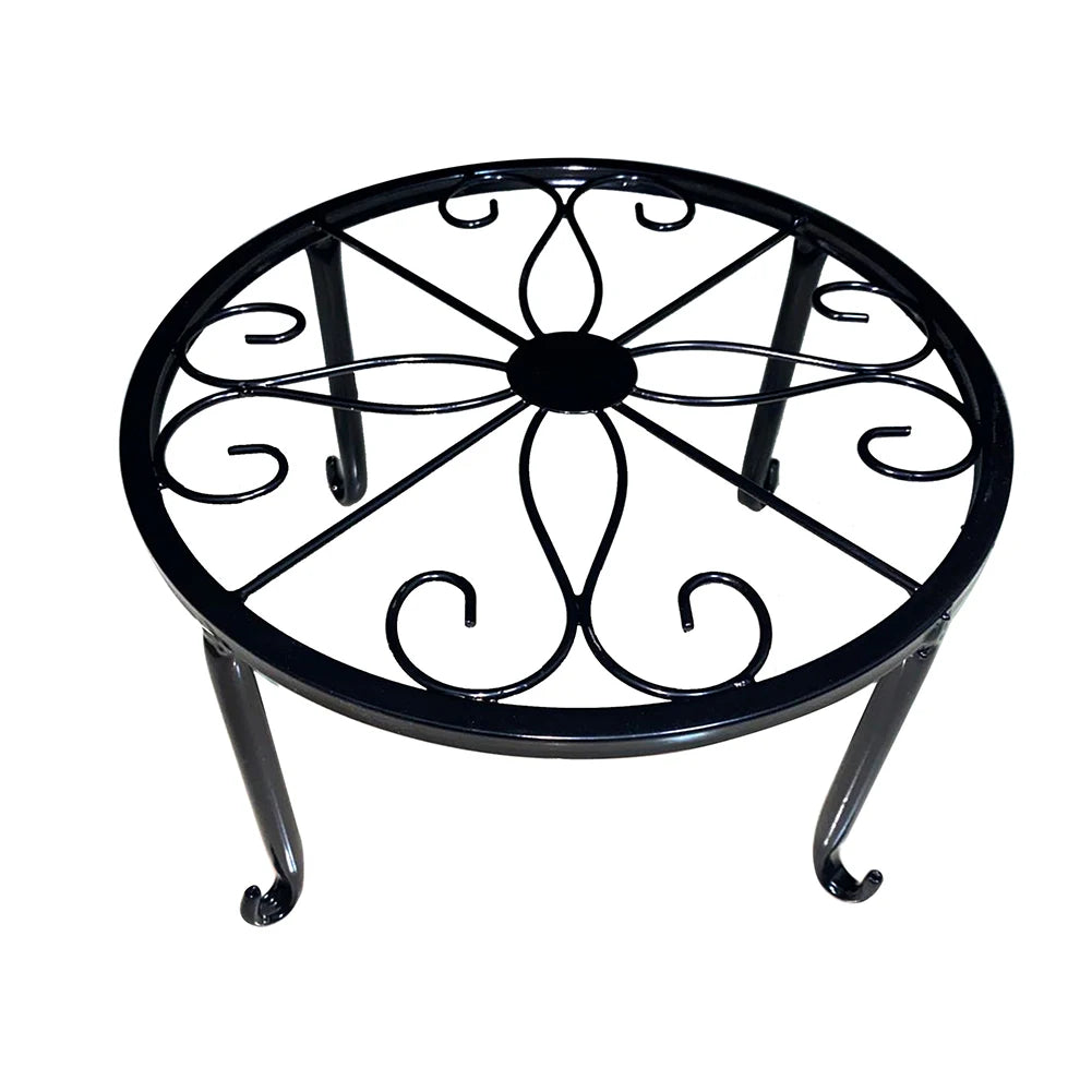 24cm Heavy Duty Metal Rustproof Iron Plant Stand Flower Pot Base Holder Home Garde  Indoor Outdoor Plant Display