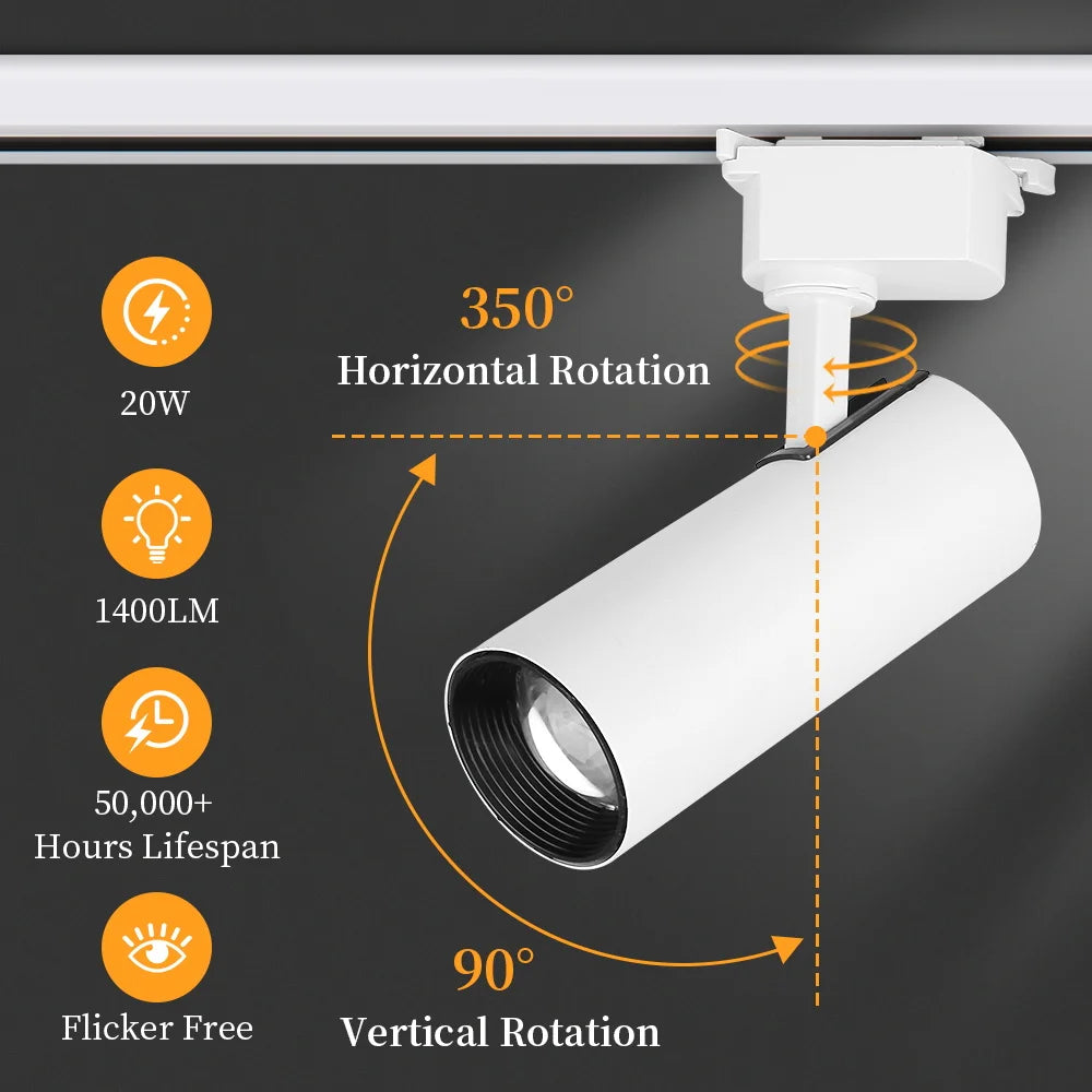 Dimmable Track Light with Remote Control Led Spot Lights 110V 220V Ceiling Lamp for Living Room Bedroom Kitchen Linear Lighting