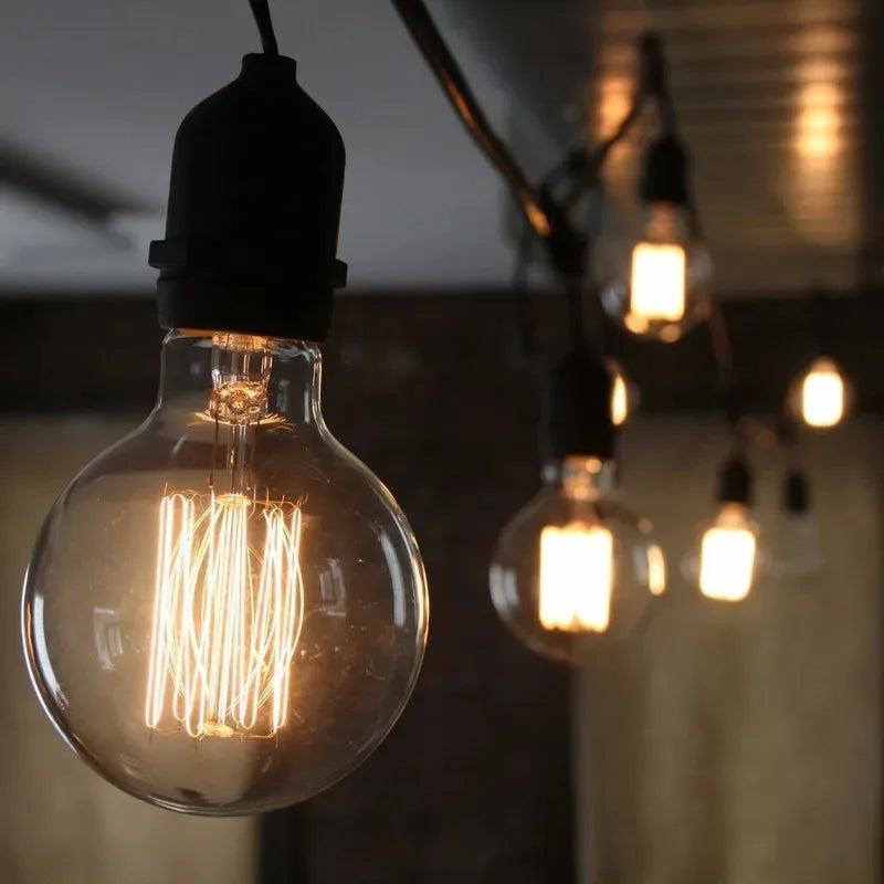 Vintage Edison LED Filament Bulb E27 220V 4W Dimmable Amber Glass ST64 G80 G95 G125 T185 A19 Retro Incandescent Lamp for Home