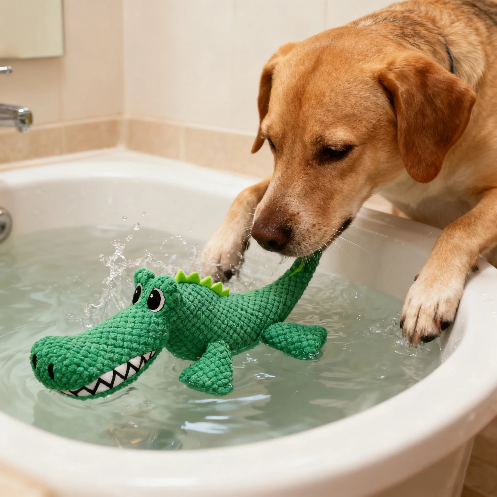 Tough Chew Dog Companion Toy, Pet Squeaky Toy, Large Dinosaur Toy, For All Breeds, Suitable for Heavy Chewers, Pet Companion Toy