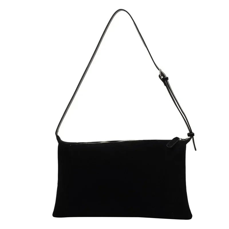 Vintage Suede Tote Bag for Women Autumn Winter New Large Capacity Commute Shoulder Crossbody Bags Fashion Trend Underarm Bags
