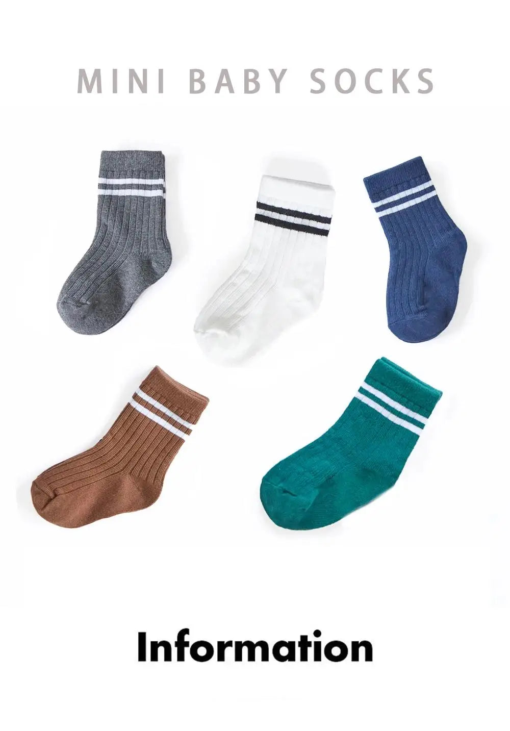 4 Pairs/set Babys Boys Striped Socks Pure Cotton Ribbed Toddler Boys Ankle Socks Pack Soft Kids Accessoies Clothes For 0-5Y Boys