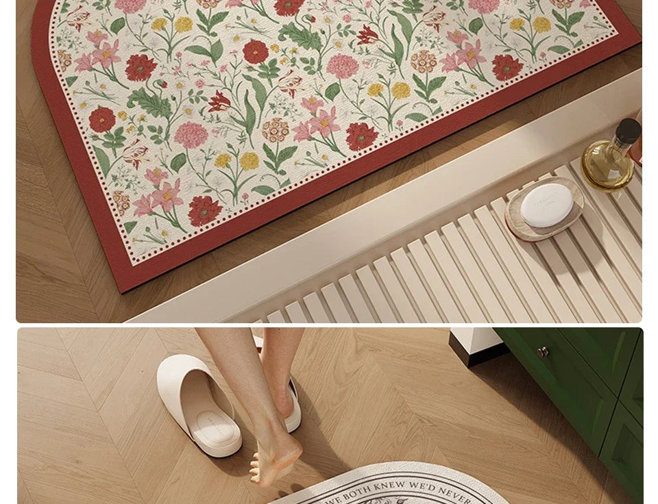 Bathroom Mat Toilet Entrance Doormat Bath Rug Non-slip Carpet  Absorbent Foot Mats for Floor Anti-slip Area Rugs Home Decor