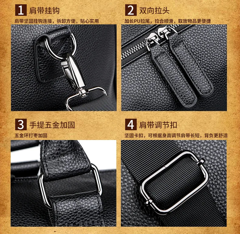 Men's Travel Bag Luxury Large Capacity  Luggage Duffle Bag Leather Portable Durable Crossbody Gym Purse Handbag Luggage Outdoor